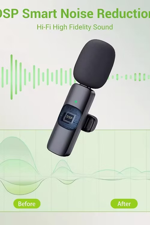Portable 2.4G Wireless Stereo Lavalier Microphone Live Interview Outdoor Mini No - Image 7