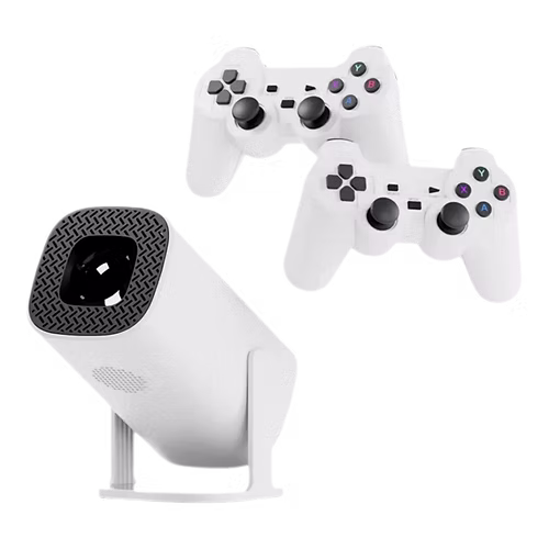 HY300 Pro 4K Game Projector with Game Controller for Two Playeres and 3000 Games